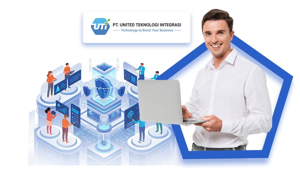 Woman holding a package and smiling